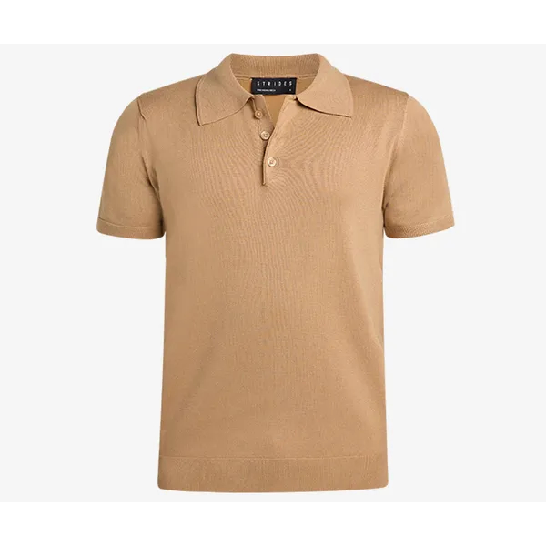 Signature Premium Knit Polo - Beige