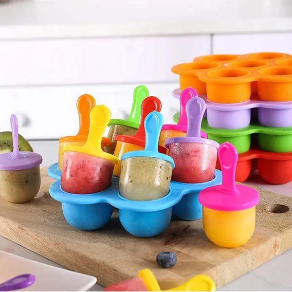 7 Grid Silicone Popsicle Molds
