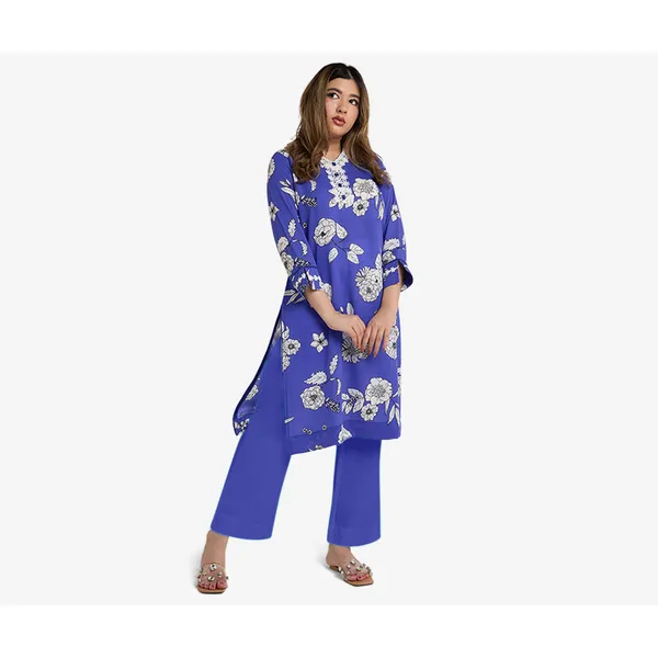 MAHAL Amethyst Blue Tunic & Pant Co-ord Set