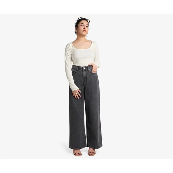 TWILLS Kris Wide Leg Black Jeans