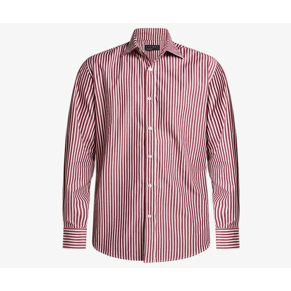 Maroon Striped Formal Shirt